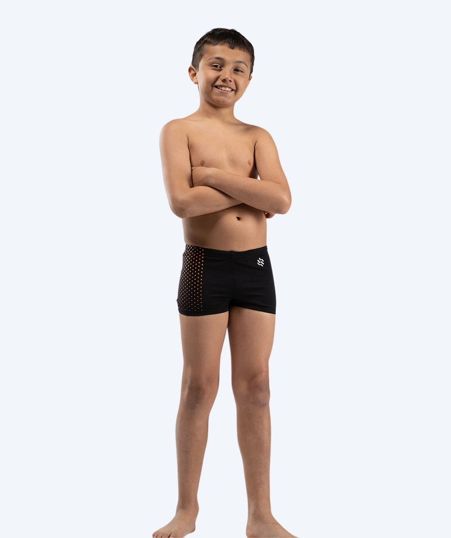 Watery swim trunks for boys - Flaming Vegas Eco - Orange Sporty