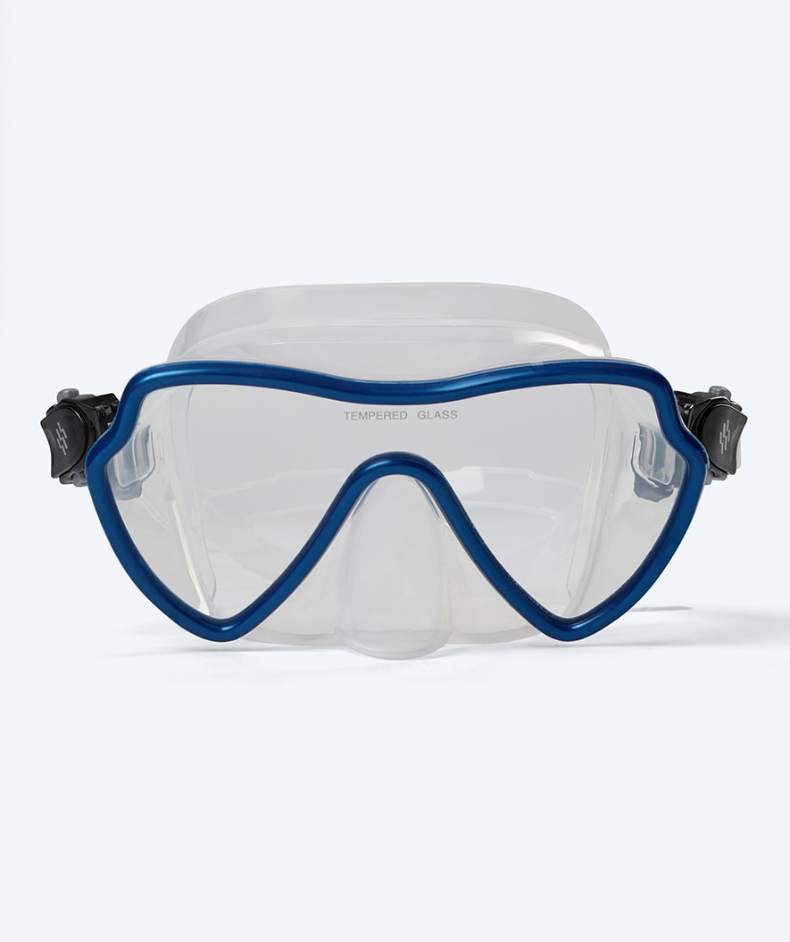 Watery diving mask for adults (from 15 years) - Fraser - Blue/clear