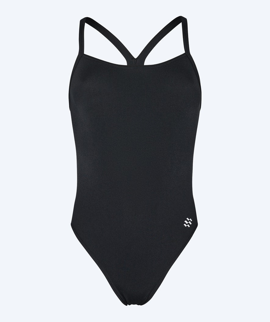 Watery swimsuit for girls - Freestyler Solid - Black