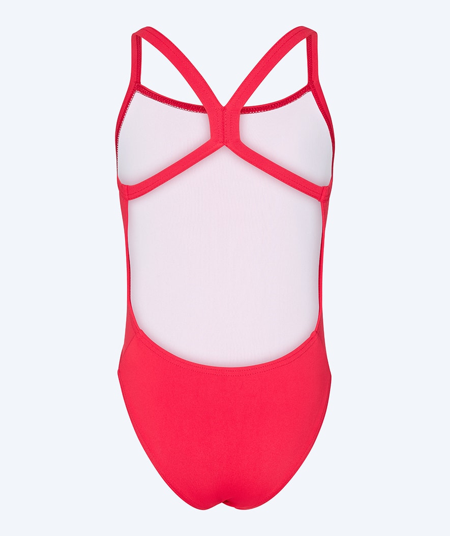 Watery swimsuit for girls - Freestyler Solid - Cherry Red