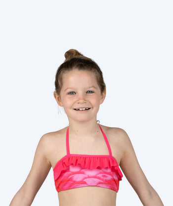 Watery mermaid bikini top for girls - Pink Blush