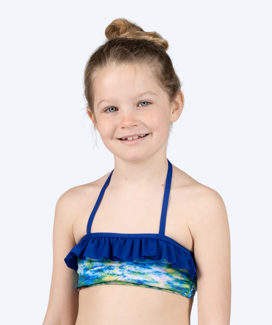 Watery mermaid bikini top for girls - Rainbow Bloom