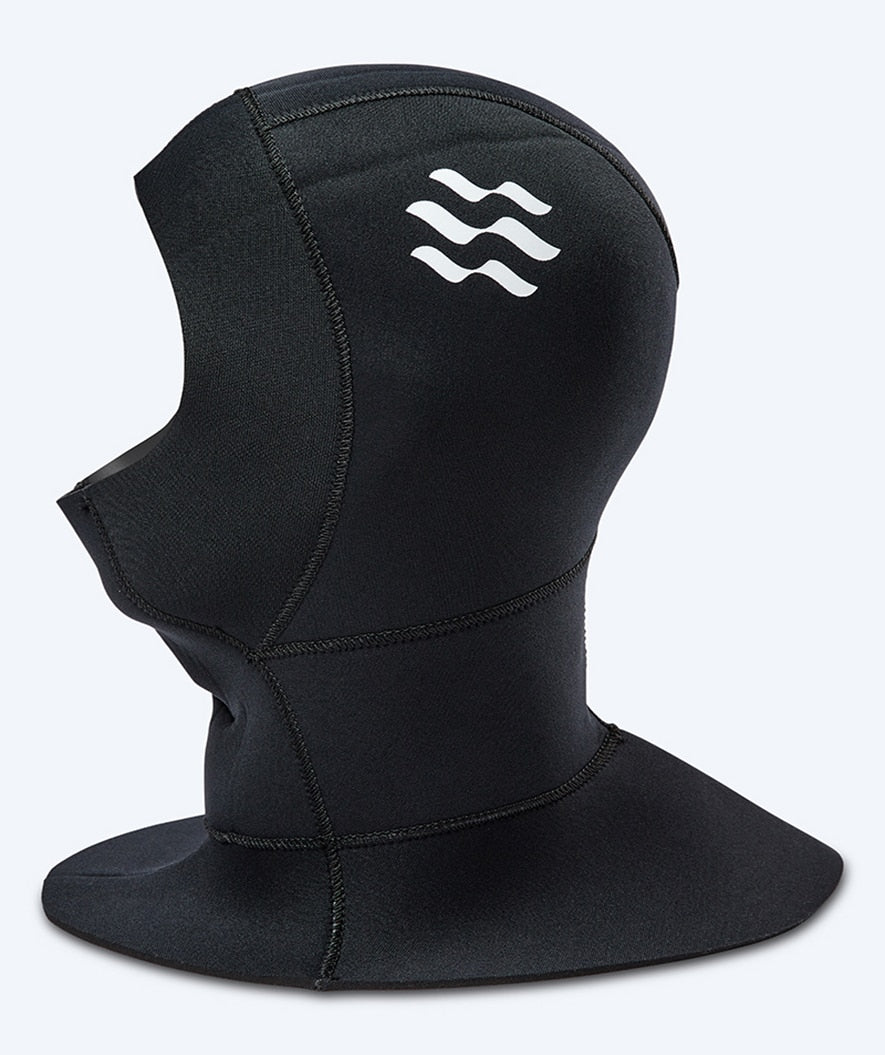 Watery neopren hood with neck - Hedgehog (3mm) - Black