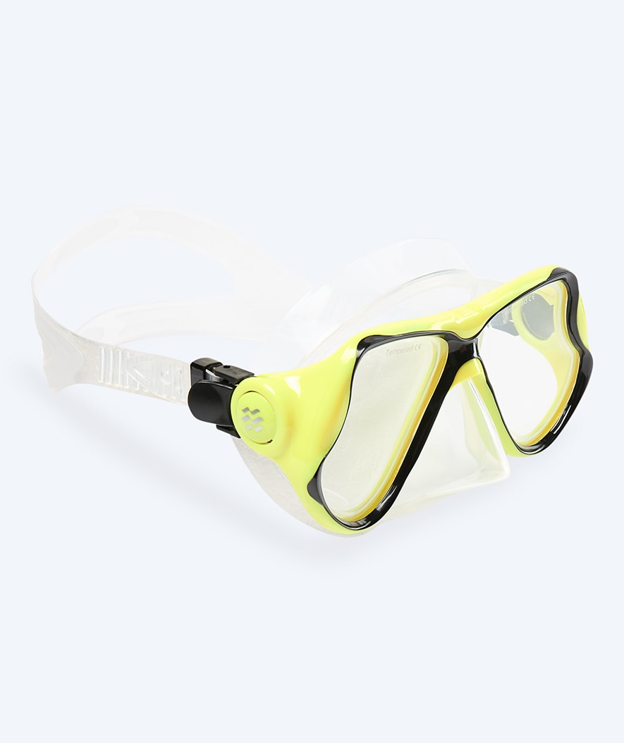 Watery diving mask for adults - Hudson - Yellow/black