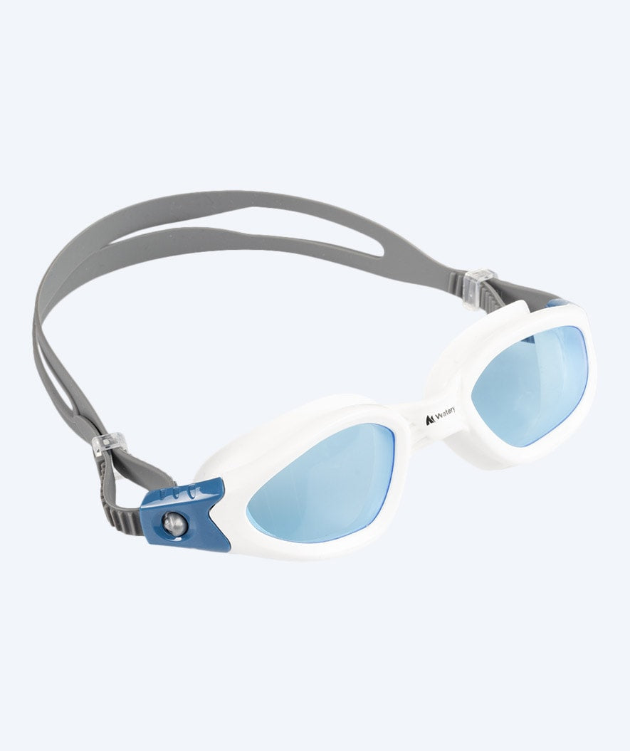 Watery exercise swim goggles - Hystrix Flex - White/blue