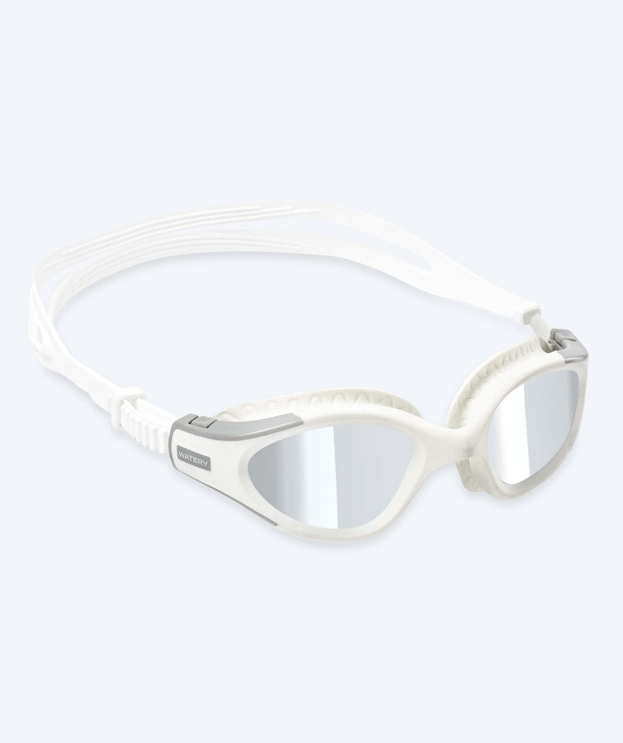 Watery exercise diving goggles - Kelvin Mirror - White/silver