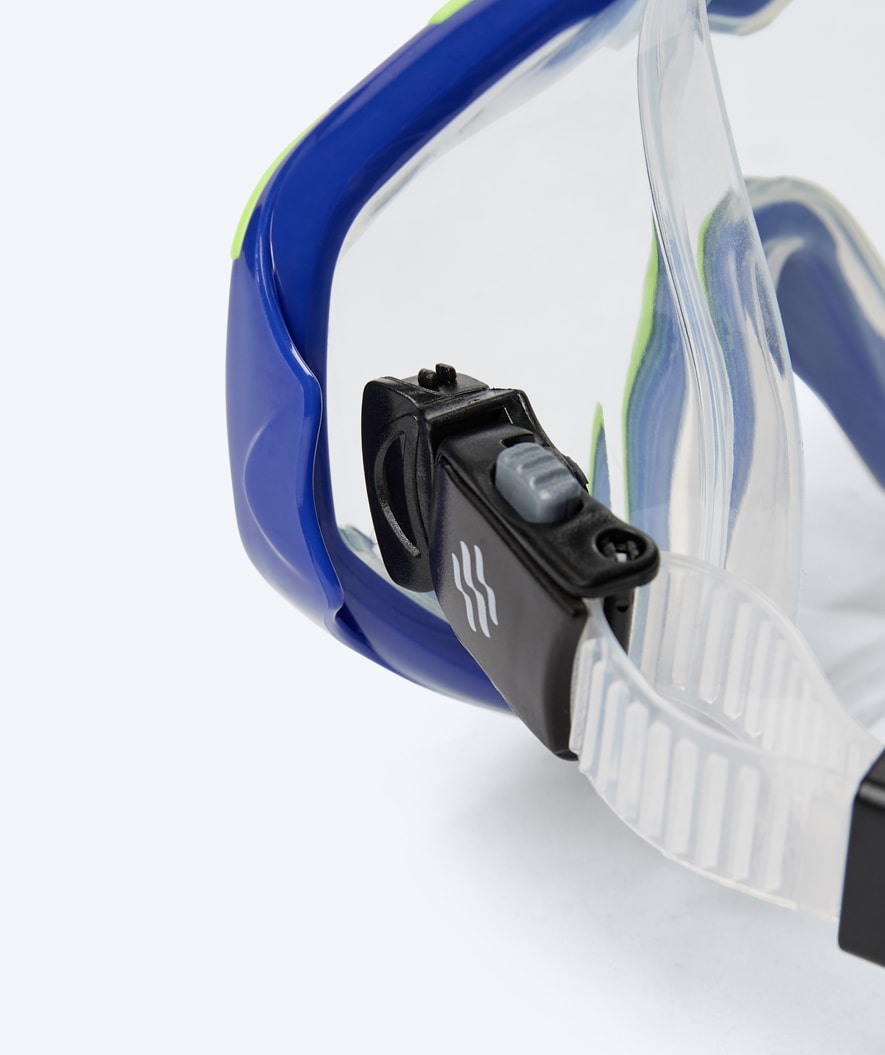 Watery Combo snorkel set for adults (from 15 years) - Leach Pro - Blue/yellow