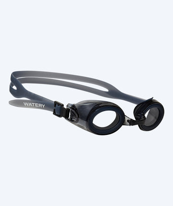 Watery swimming goggles for kids with astagmatism - Longitude - Black/clear