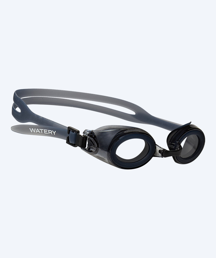 Watery swimming goggles for kids with astagmatism - Longitude - Black/clear