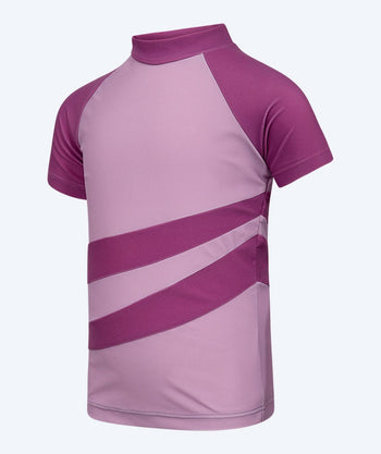 Watery UV-shirt for kids - Manami Short Sleeved Rashguard - Atlantic Purple