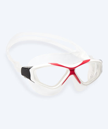 Watery swim mask for adults - Mantis - Red/clear