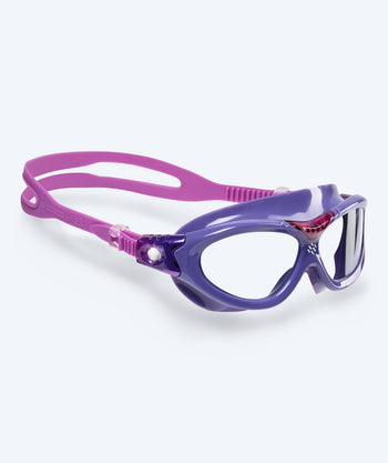 Watery swim goggles for kids - Mantis 2.0 - Purple/clear