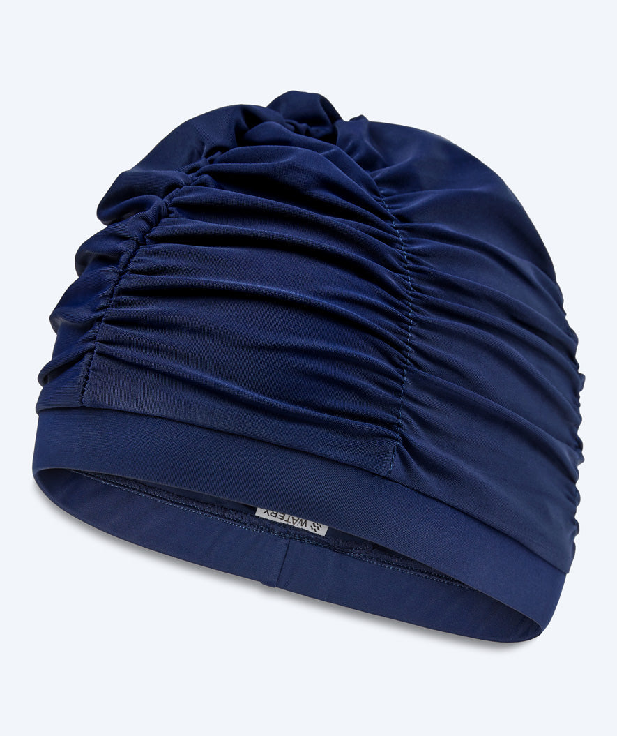 Watery swim cap with drapes - Maxwell - Dark blue