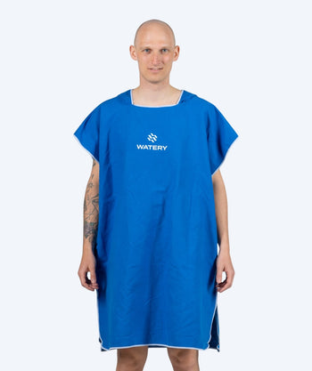 Watery bathing poncho for adults - Microfiber - Royal Blue