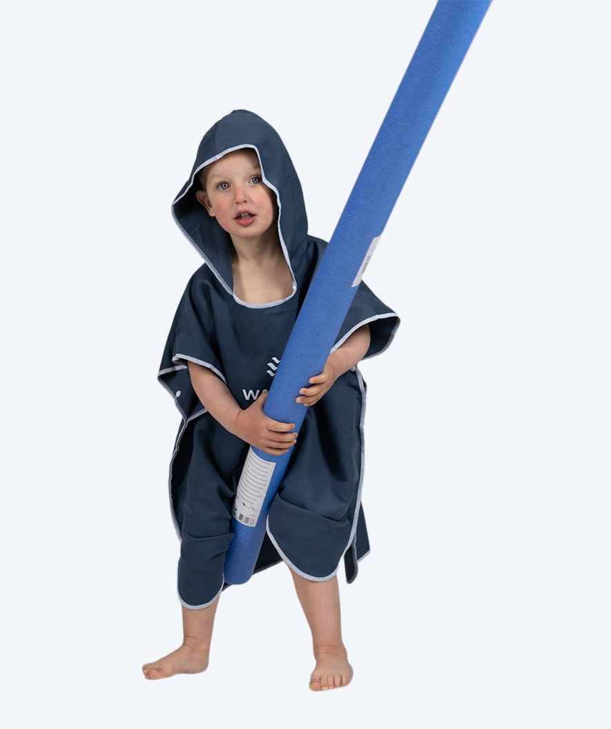 Watery bathing poncho for kids - Microfiber - Dark blue