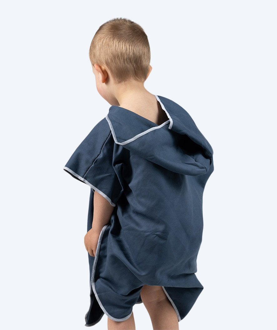 Watery bathing poncho for kids - Microfiber - Dark blue