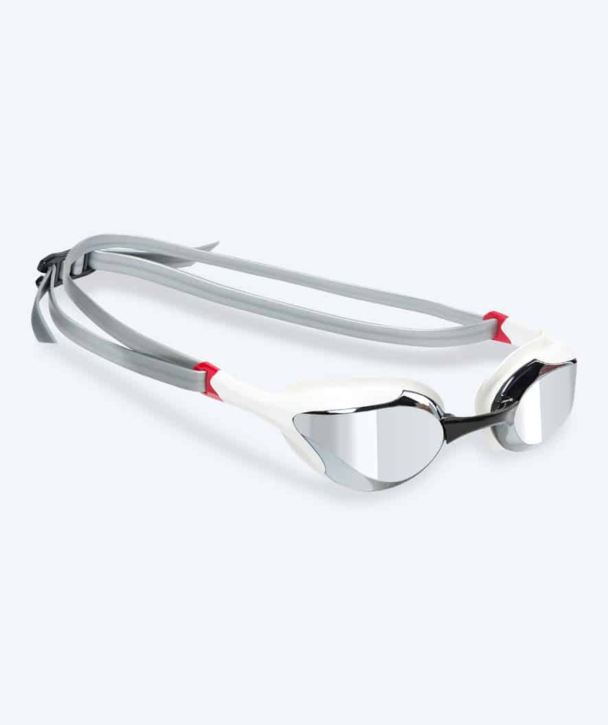 Watery Elite swim goggles - Murphy Mirror - White/silver