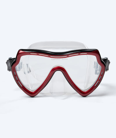 Watery diving mask for adults (from 15 years) - Nebula - Black/red