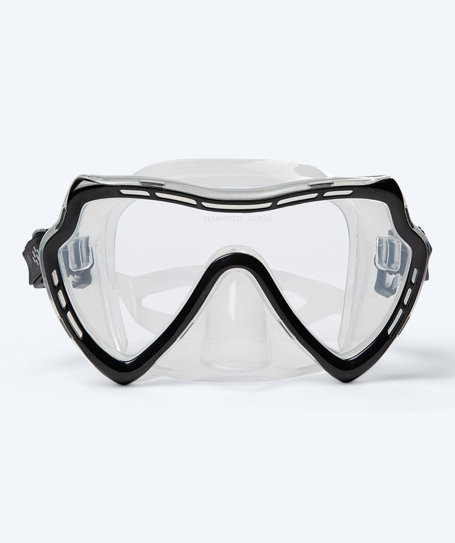 Watery diving mask for adults (+15) - Nebula - Black