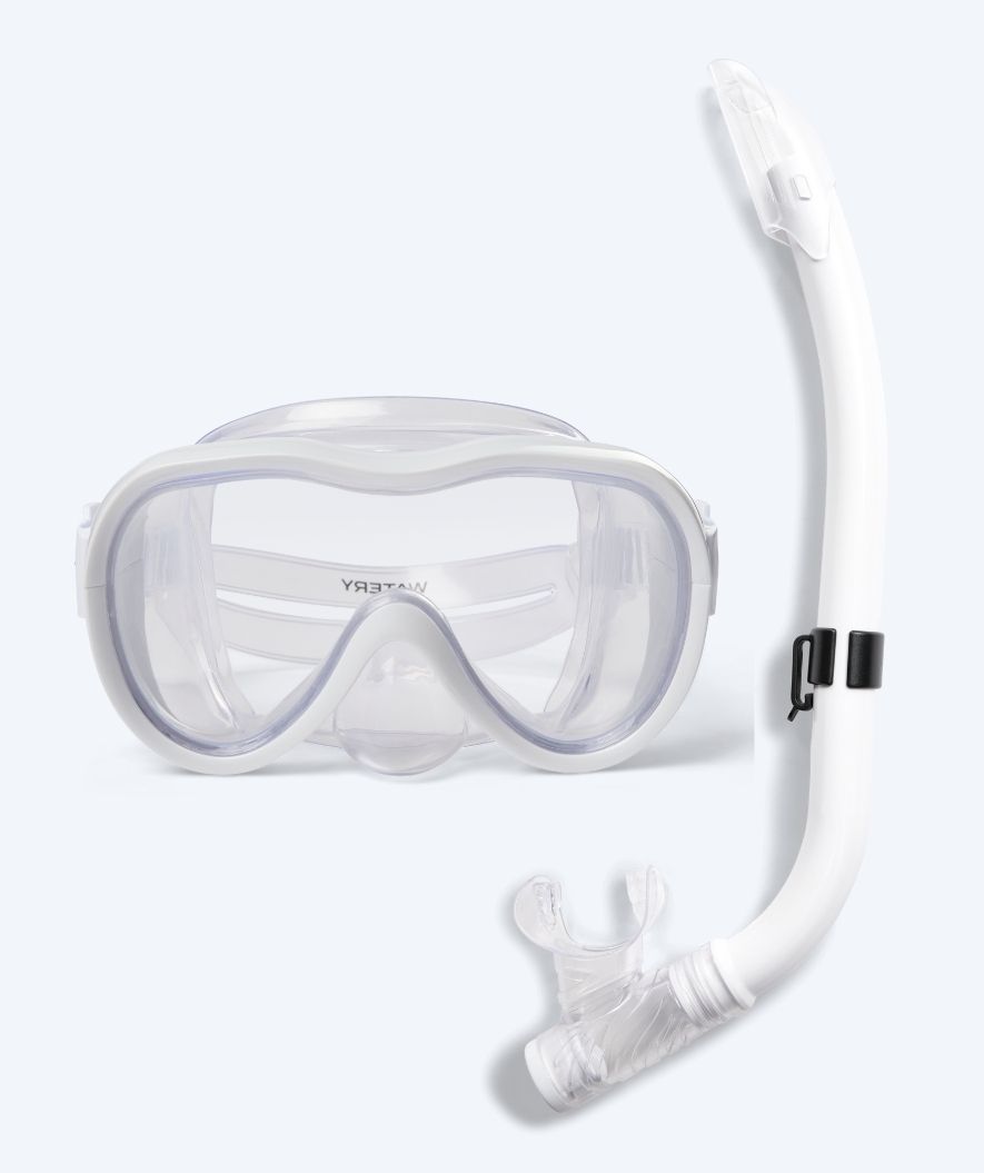 Watery Combo snorkel set for junior (8-15) - Odine - White