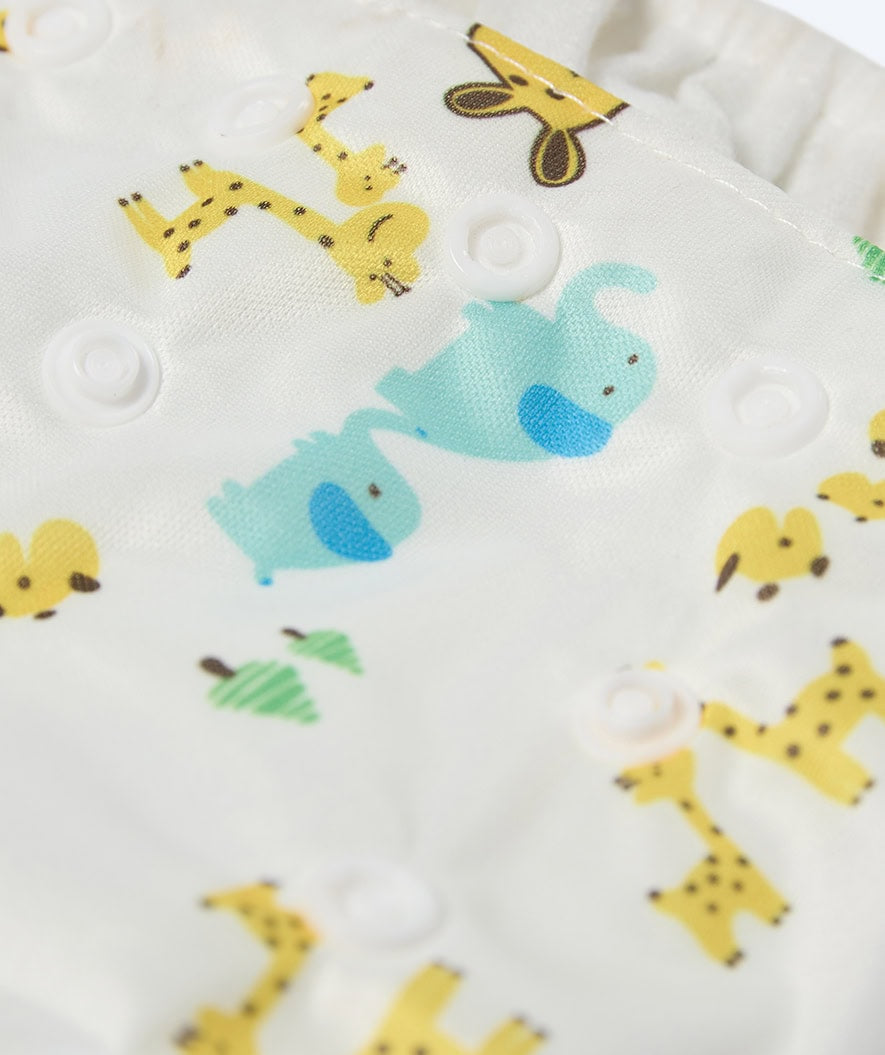 Watery swim nappy - Ondine - White with print