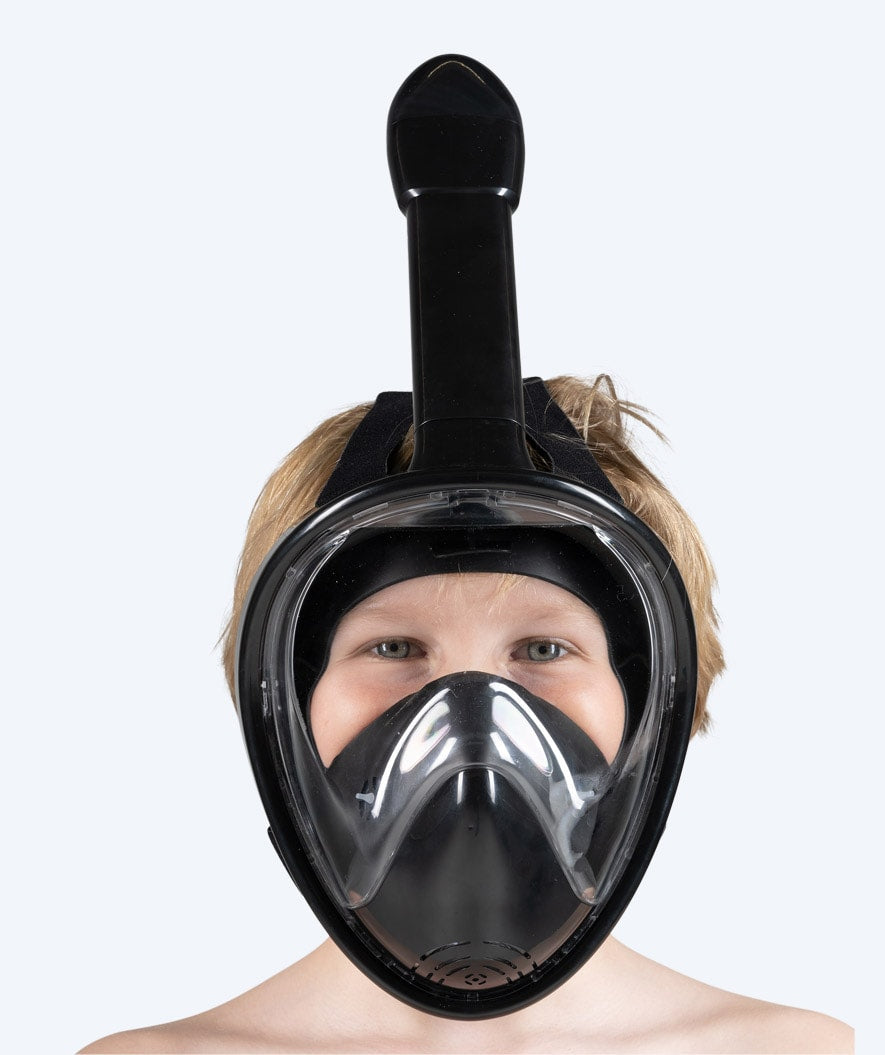 Watery full face diving mask for kids - Oxygen - Black