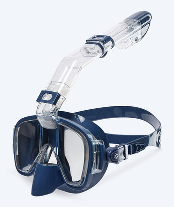 Watery full face diving mask for adults - Pearl - Dark blue