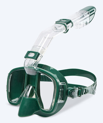 Watery full face diving mask for adults - Pearl - Dark green