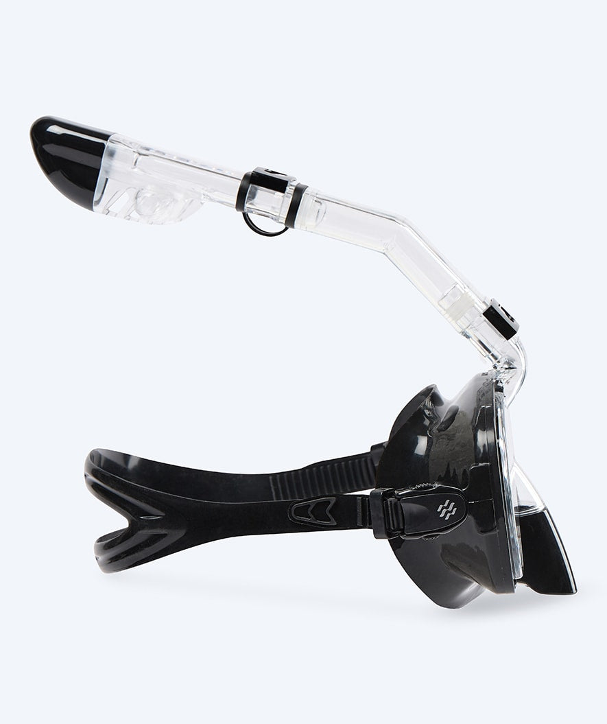 Watery full face snorkel mask for kids - Pearl - Black