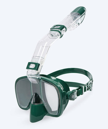 Watery full face diving mask for kids - Pearl - Dark green