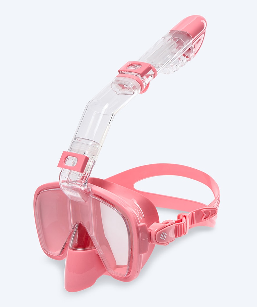 Watery full face diving mask for kids - Pearl - Pink