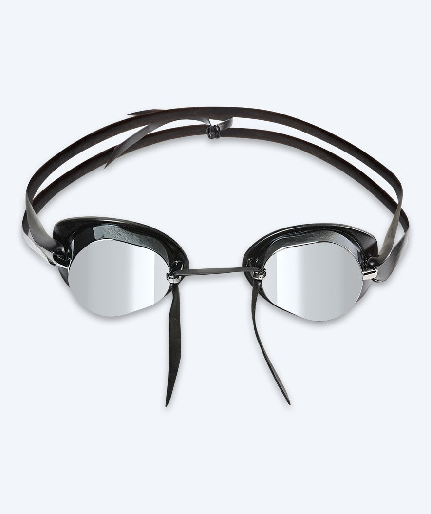 Watery swim googles - Proflex Swedish Mirror - Black/silver