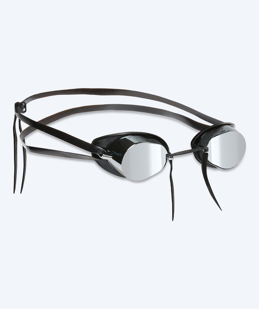 Watery swim googles - Proflex Swedish Mirror - Black/silver