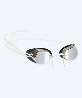 Watery swim goggles - Proflex Swedish Mirror - White/silver