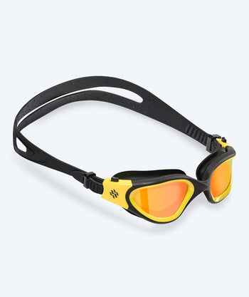 Watery exercise swim goggles - Raven Mirror - Black/yellow