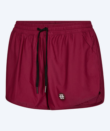 Watery swim shorts for women - Remington - Dark red