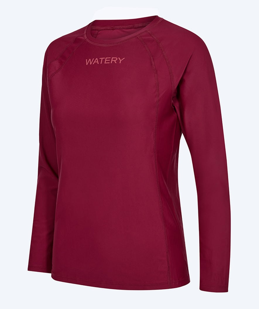 Watery UV-shirt for women - Remington Longsleeve Rashguard - Dark red