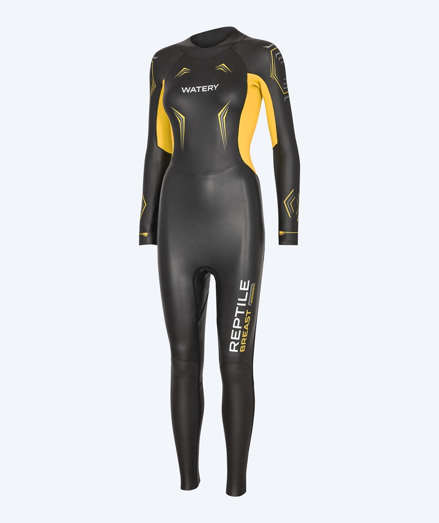 Watery wetsuit for women - Reptile Breast - Yellow