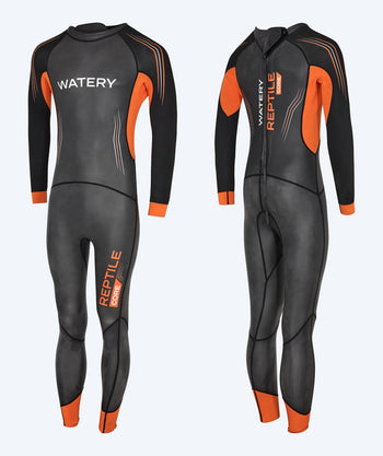 Watery wetsuit for men - Reptile Core - Black/orange