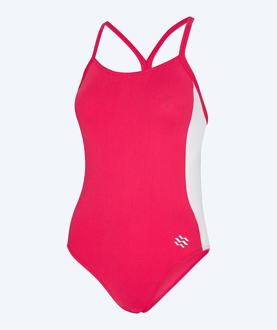 Watery swimsuit for women - Sidestroke Solid - Shiny Red