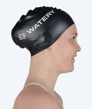 Watery swim cap for long hair - Signature - Black
