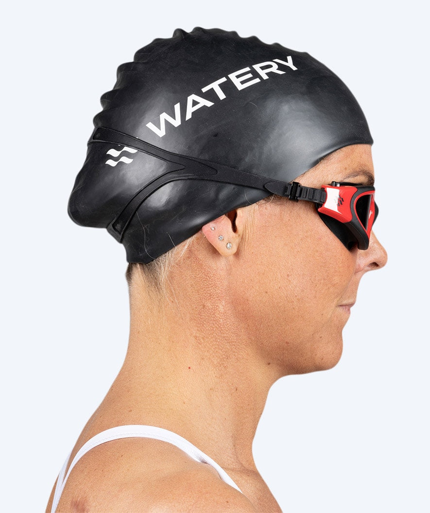 Watery swim cap for long hair - Signature - Black