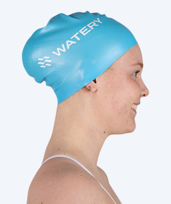 Watery swim cap for long hair - Signature - Blue