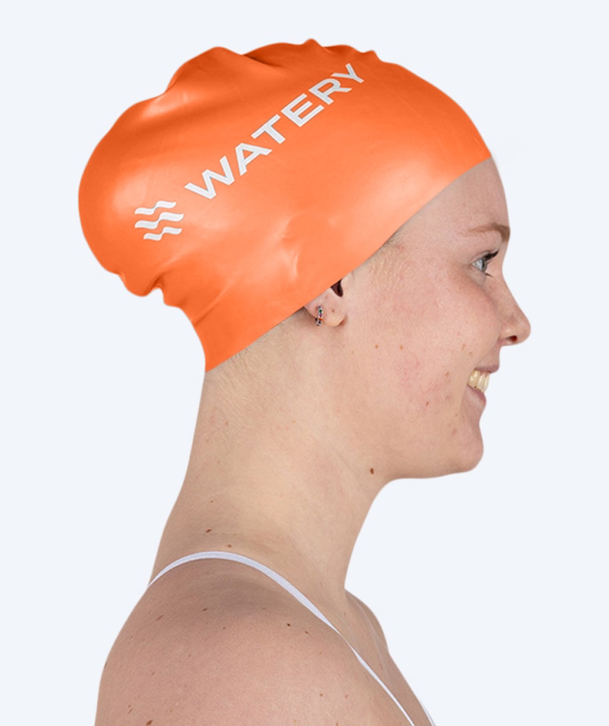 Watery swim cap for long hair - Signature - Orange