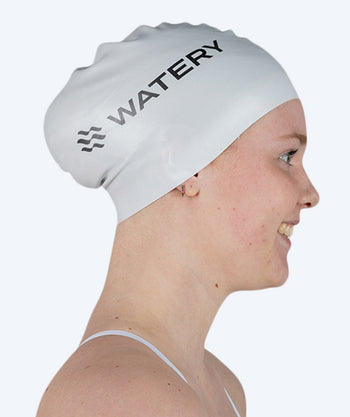 Watery swim cap for long hair - Signature - White
