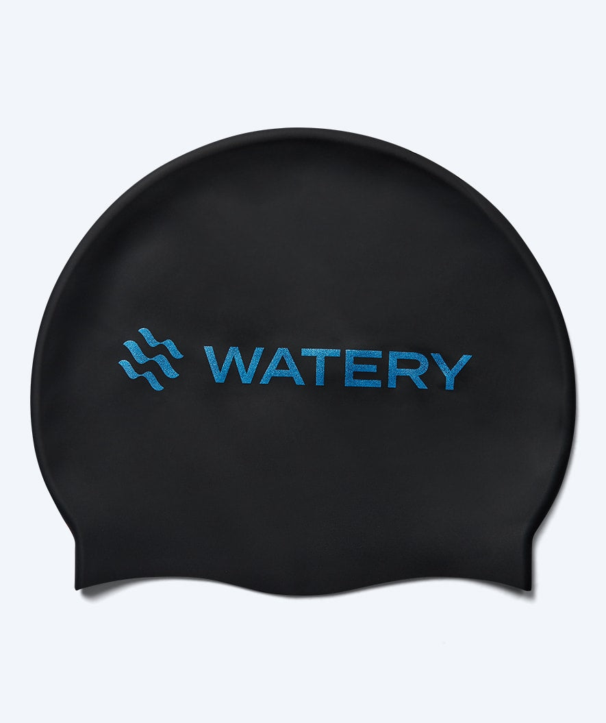 Watery swim cap - Signature Metallic - Black/blue