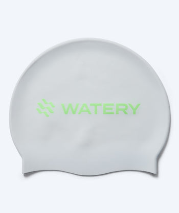 Watery swim cap - Signature Metallic - White/green