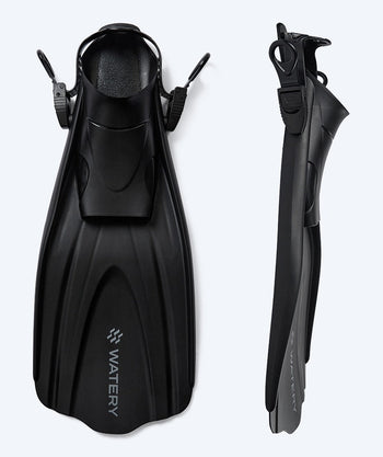 Watery diving fins for adults - Skipper - Black