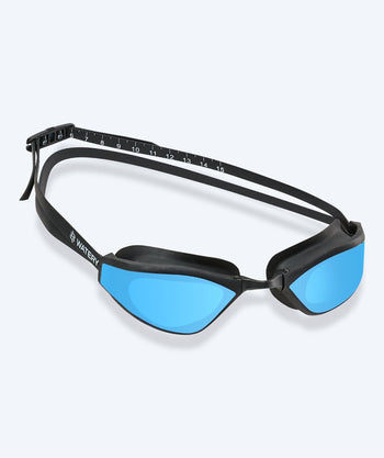 Watery Elite swim goggles - Storm Racer Mirror - Black/blue