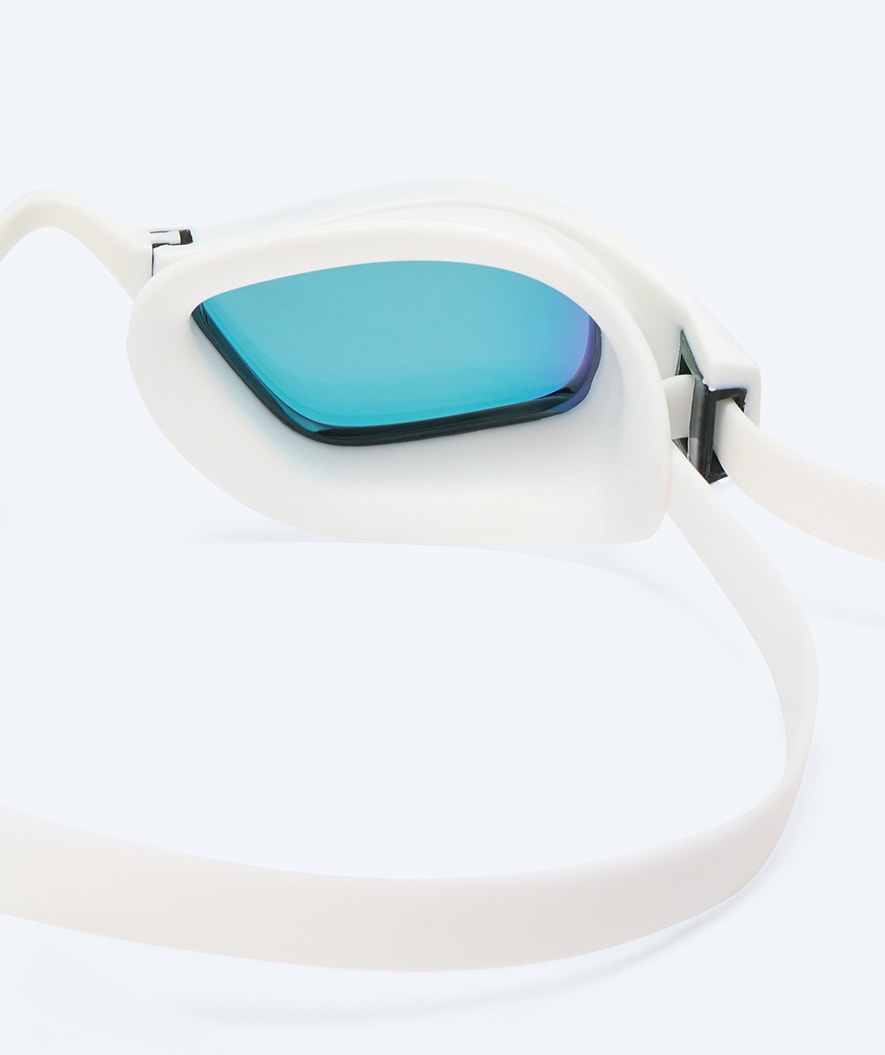 Watery Elite swim goggles - Storm Racer Mirror - White/Gold